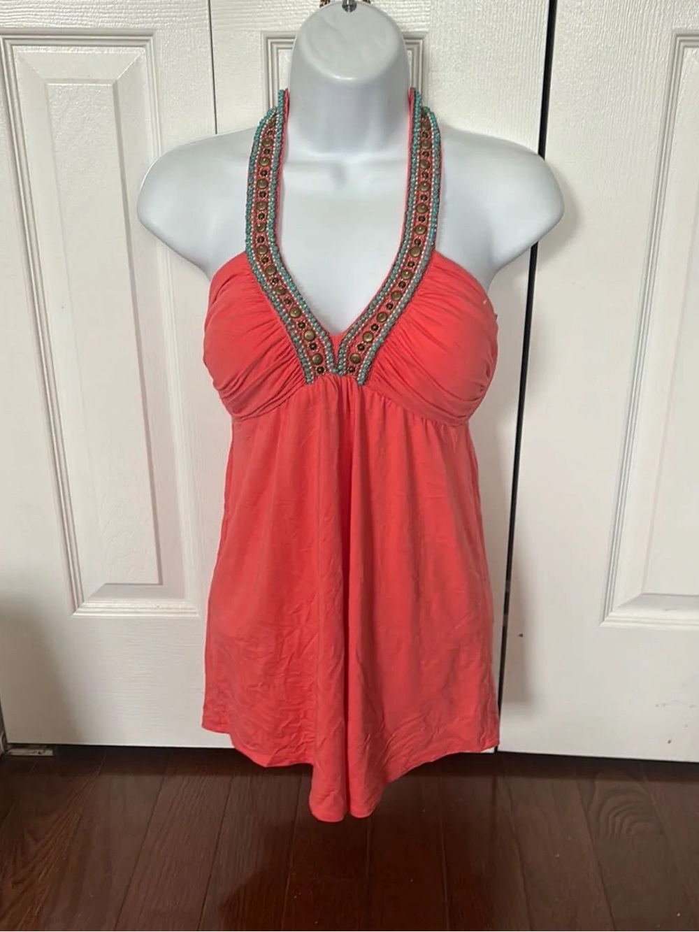 Cache Y2k needed halter babydoll top XS